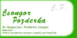 csongor pozderka business card